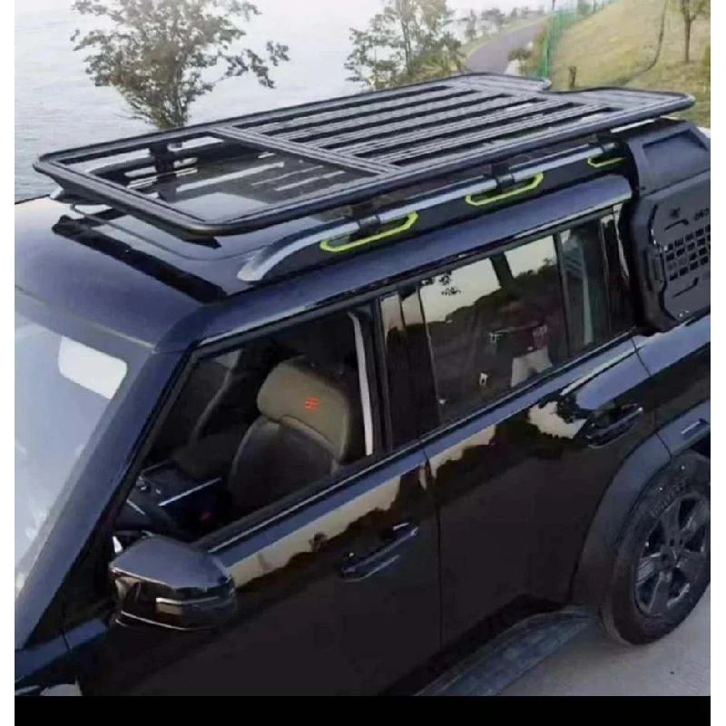 Custom Stainless Steel Top Roof Cargo Carrier Black Powder Coating Roof Rack Mount Platform Fit T2 Traveler Exterior Accessories
