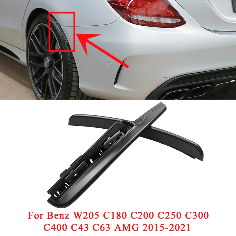 For Mercedes W205 C180 C200 C250 C300 C400 C43 C63 AMG 2015-2021 Rear Bumper Fender Flare Mud Flap Splash Guard Wheel Eyebrow