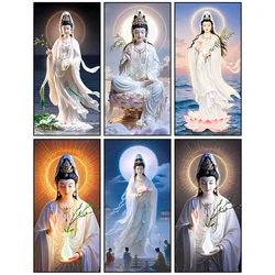 Diamond Painting Diamond Mosaic Kit DIY Namo Guanyin Bodhisattva Full Square Round Rhinestone Cross Stitch Handmade Home Decor