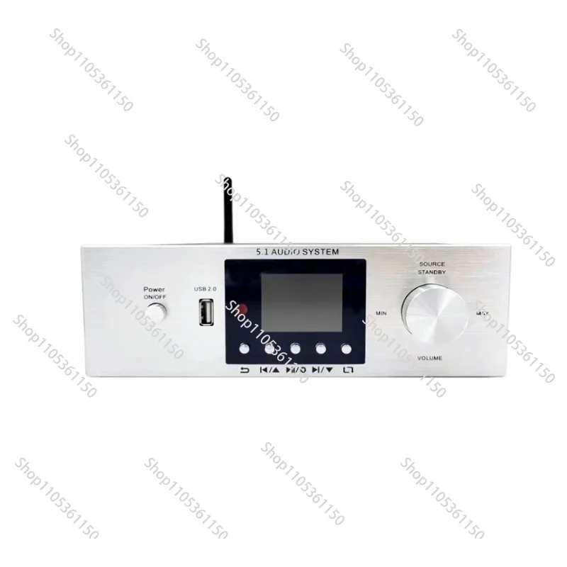 USB Fiber Optic AC3 DTS Dolby Surround 5.1 Channel Audio Decoder Power Amplifier All-in-one Machine