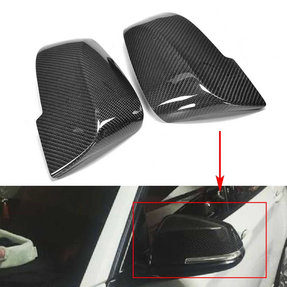 

Carbon Fiber Style Car Side Mirror Cover Rearview Mirrors Trim For BMW 5 6 7 Series F01 F02 F06 F12 F10 F18 2014 2015 2016
