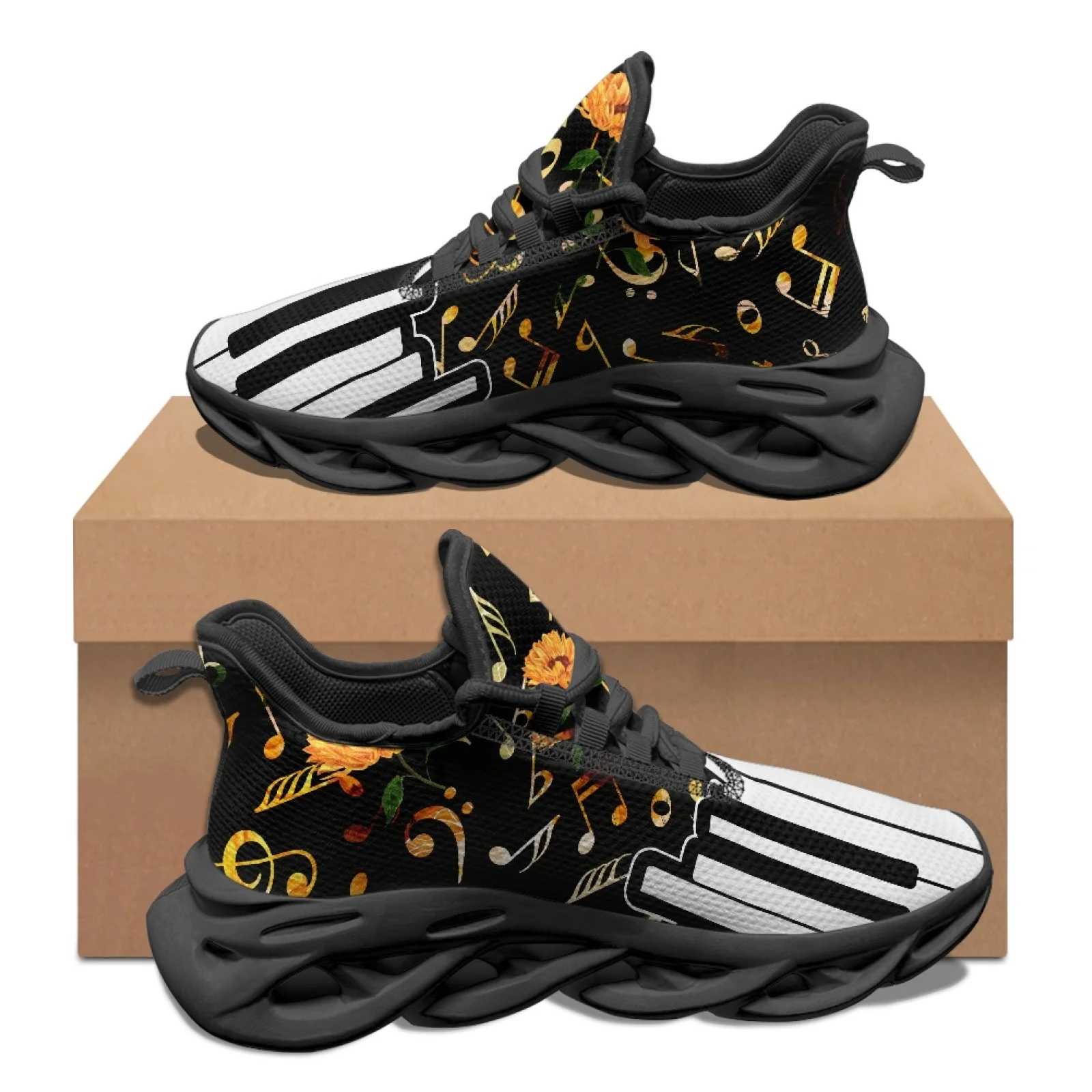 PENSTROLL Music notes Casual Men's Racing Shoes for Girls Mesh & EVA Men's Blade Sneakers Men's Fashion Sneakers