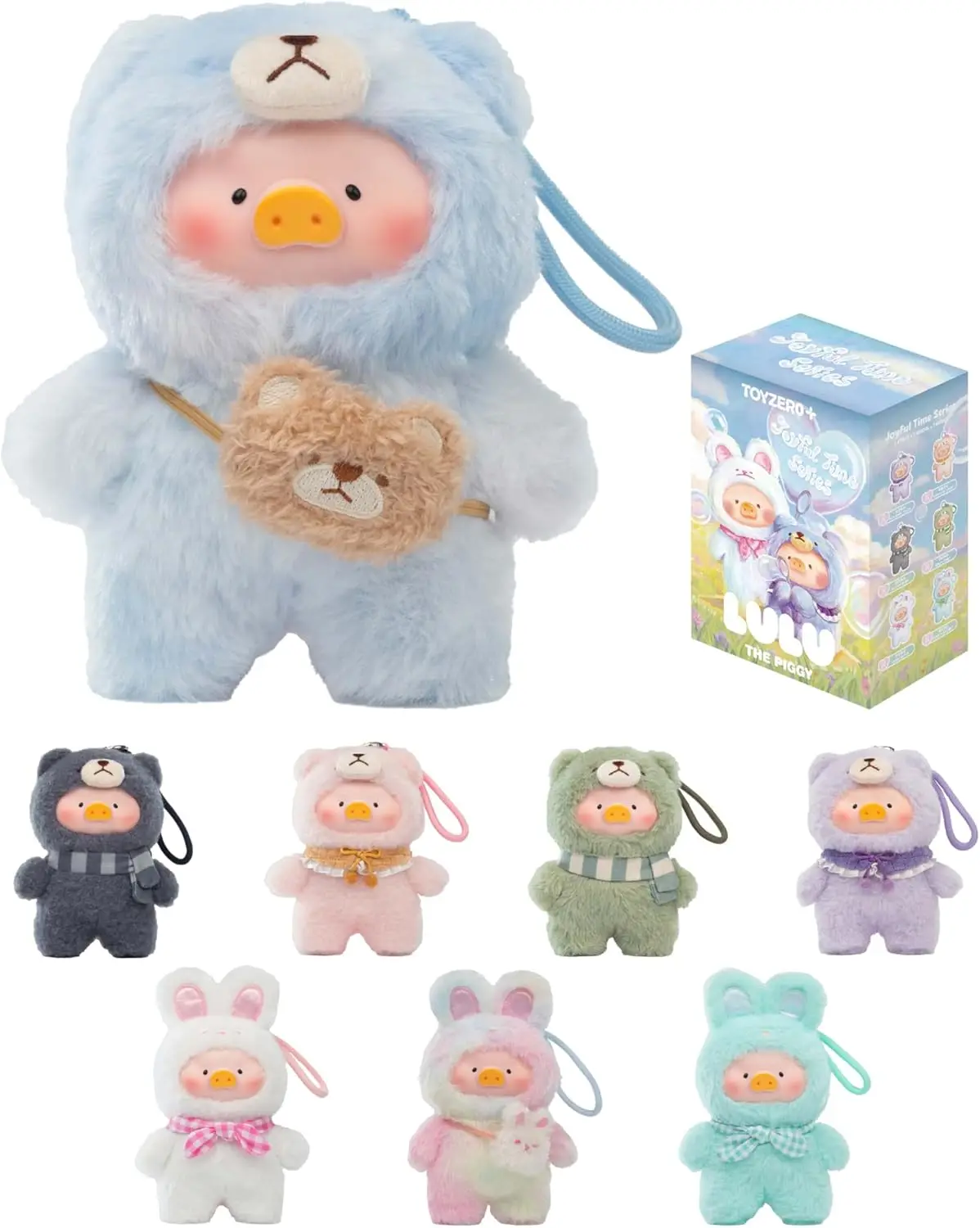 

Милый плюшевый брелок-поросенок в слепой коробке - Коллекционная загадочная игрушка из серии Joyful, подарок для декора дома