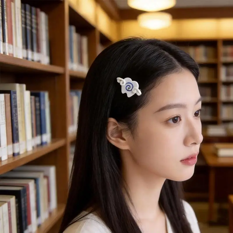 

P9FE Модный аксессуар для волос «Зубы ангела» Стильный акриловый зажим для волос для повседневного ношения