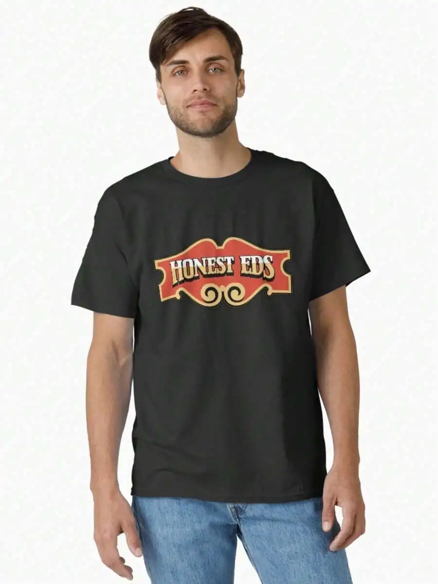 Honest Ed Classic T-Shirt - Vintage-Style Patterned Crew Neck T-Shirt, Featuring A Striking Honest Ed Logo Print, 100% Comfortab
