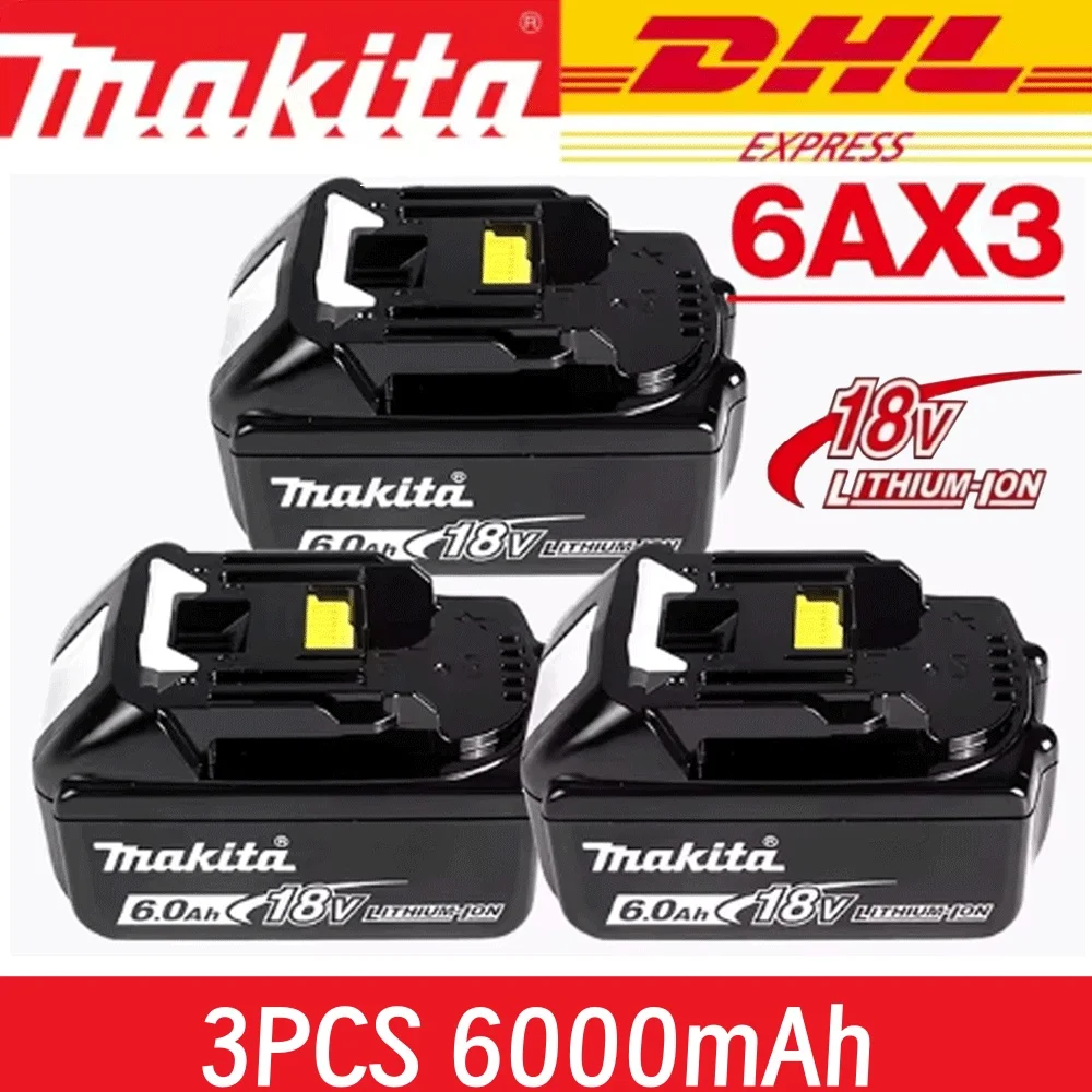 

Original BL1860 18V 6000mAh 6.0 Ah Rechargeable Battery With charger for Makita 18V Battery LXT BL1860B BL1860 BL1850 DHP482