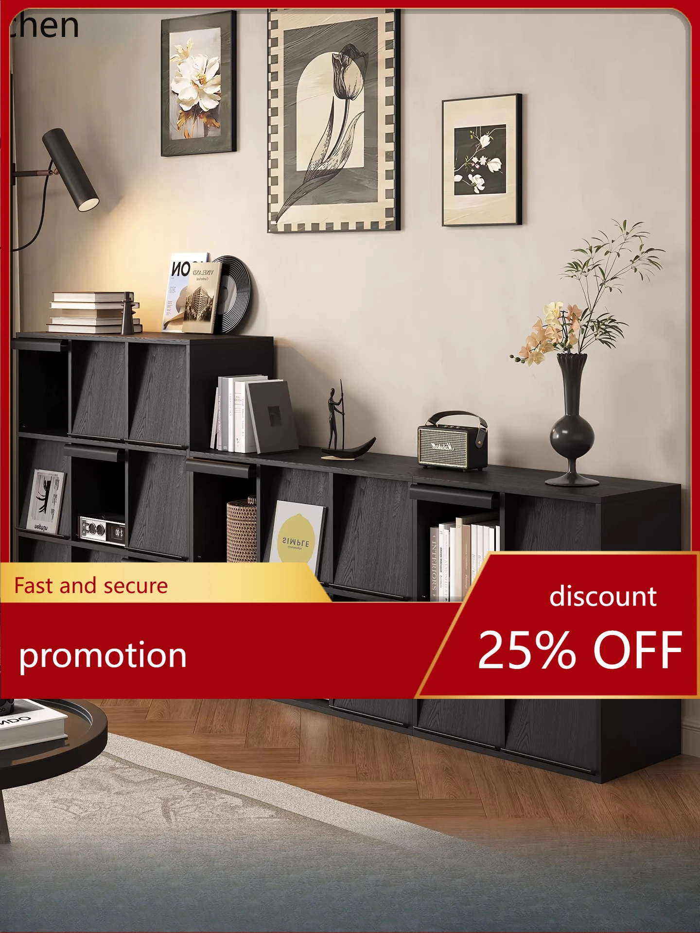 

CZ Freestanding Storage Shelf, Modular Grid Cabinet, Living Room Storage, Corner Bookshelf Storage