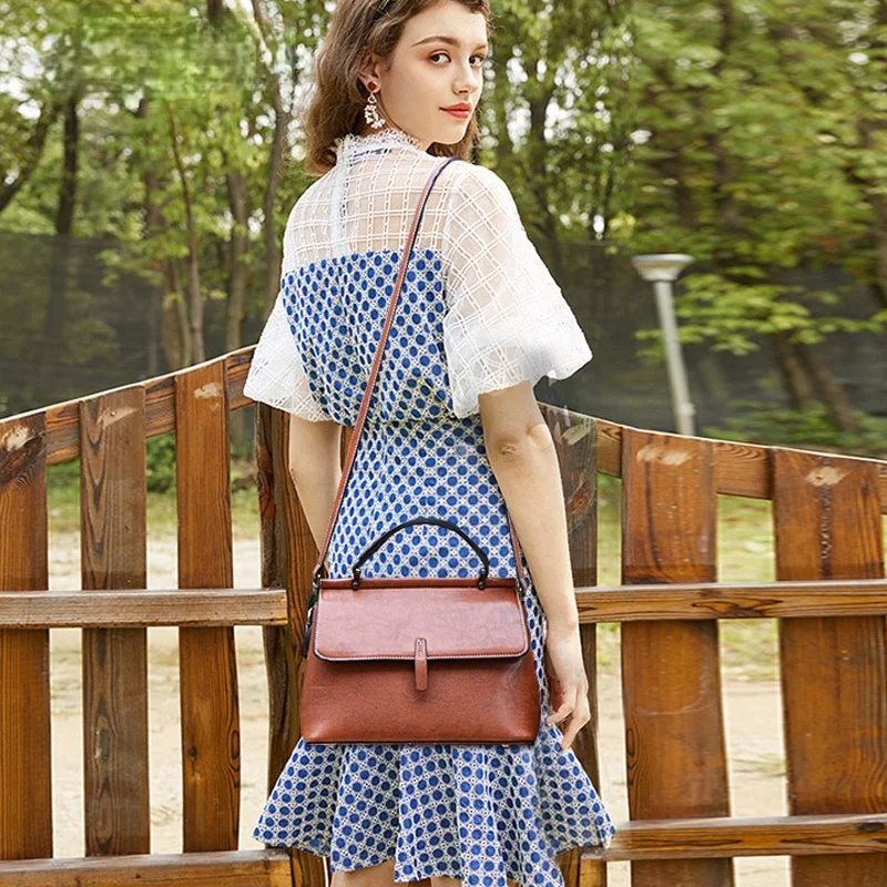 المرأة مصمم فاخر الكتف رسول حقيبة موضة جديدة عالية الجودة بولي PU حقائب جلدية ريترو حقيبة كروسبودي محفظة حقيبة عادية #2