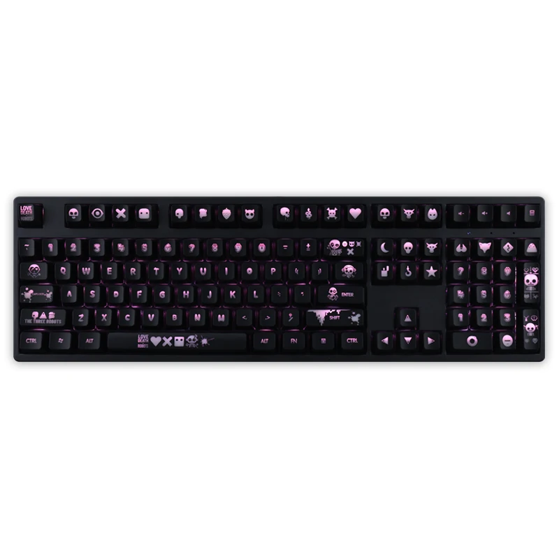 1 Set Love Death Robots Anime Backlit Keycaps For Logitech G610 G512 Razer BlackWidow Huntsman Corsair K70 K95 K100 Key Caps