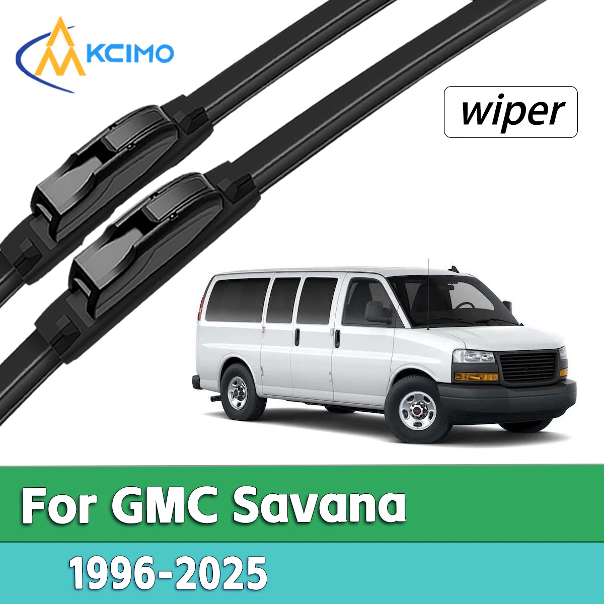 

Windscreen Rain Wiper Blade Rubber Assembly for GMC Savana 1996-2025 Smooth Quiet Front Windshield Wipers