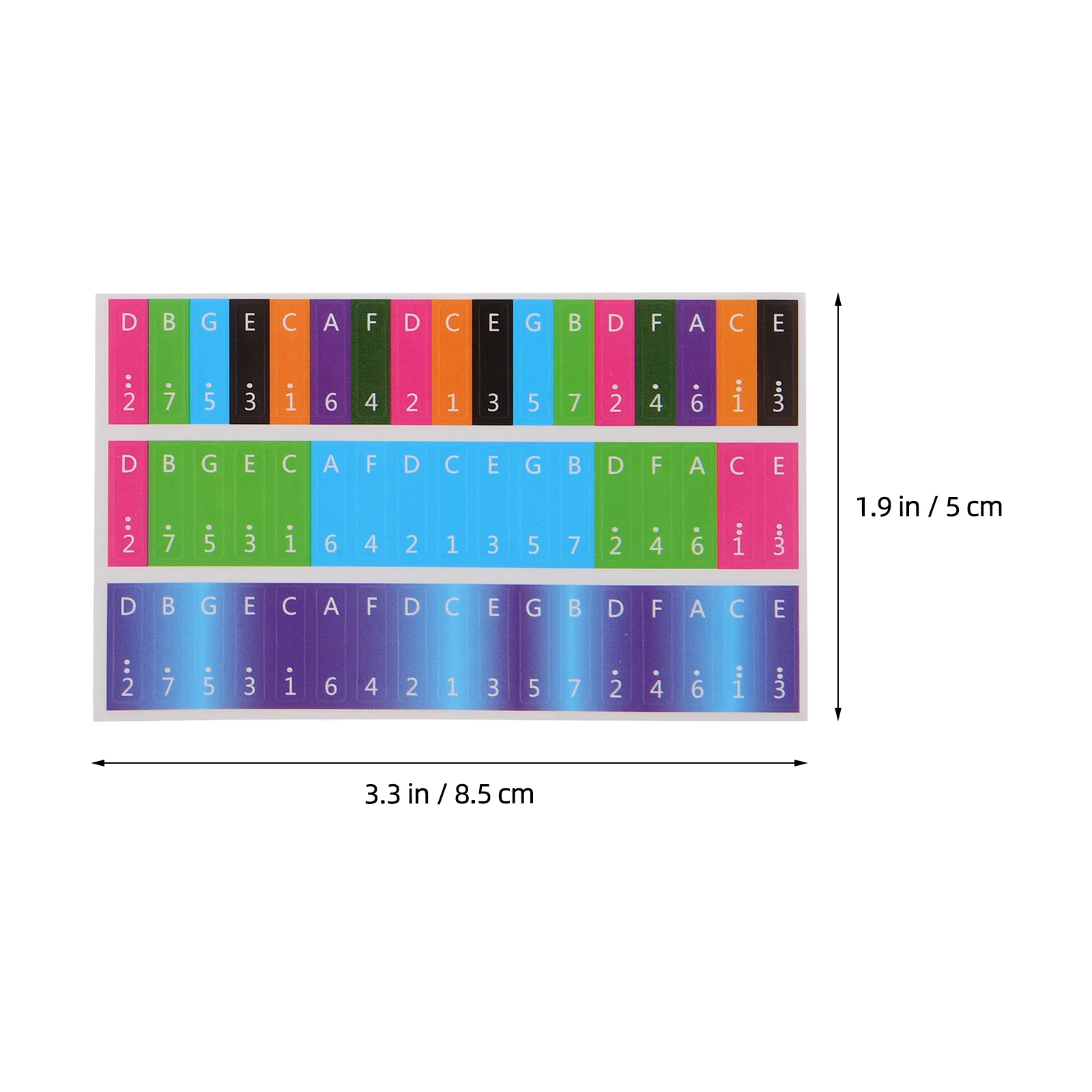 

1 Sheet Kalimba Note Sticker Keyboard Decal Scale Stickers For Thumb Piano Beginner Removable Finger Piano Stickers Practical