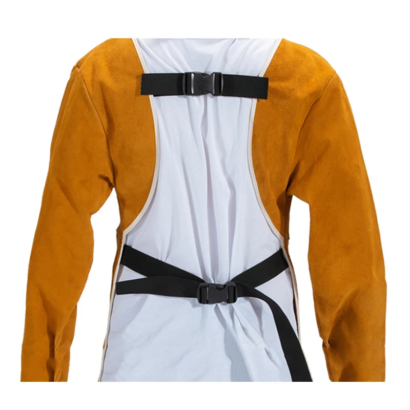 Welder Cowhide Work Clothes, Welding Special, Repair And Decoration Anti-Scalding Flame Retardant Apron, Tool Storage