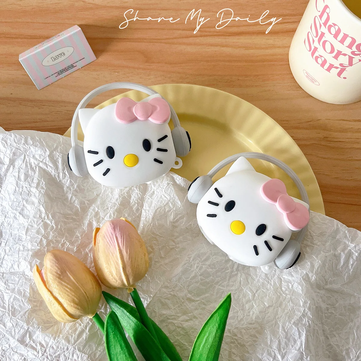 Funda para Samsung Galaxy Buds FE, Funda de silicona a prueba de golpes para auriculares Hello Kitty para Galaxy Buds Live/2 Pro