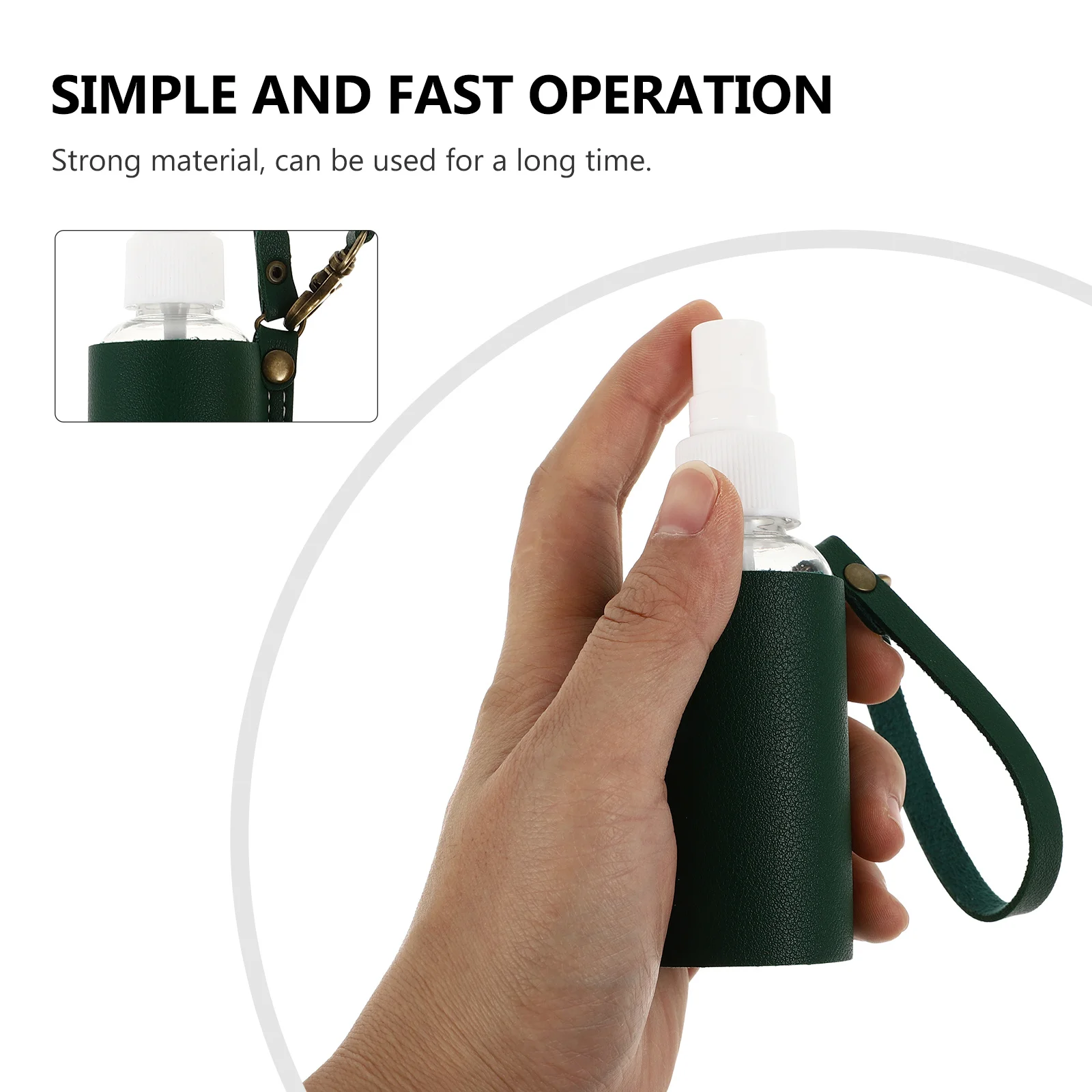 

3set Portable Perfume Bottle With Pu Bag Keychain Empty Spray Travel Liquid Container For Cosmetics Essential Oil Refillable