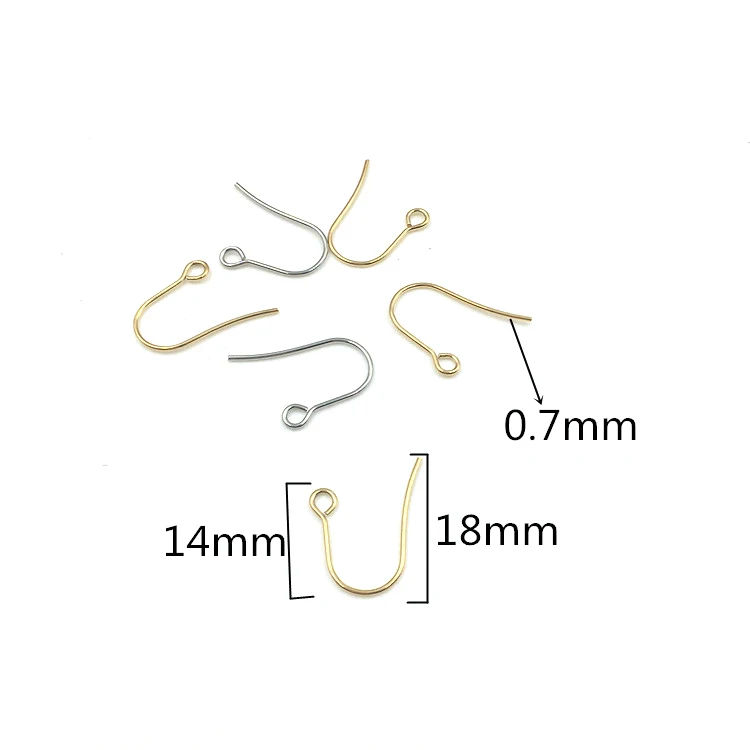 Semitree 100pcs Stainless Steel Ear Wires Simple Earrings Hook for Crafts Earring Findings Diy Jewelry Handcrafted Accessories