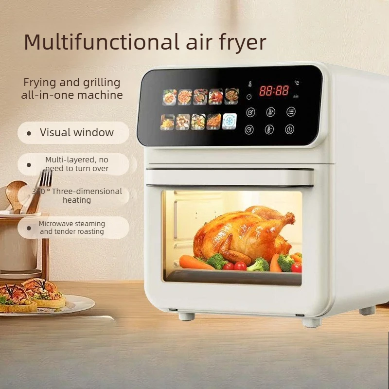 

Air Frying Oven Steaming and Baking Integrated Electric Oven Household Multi-functional Visual Model Fumes-free Baking Fryer