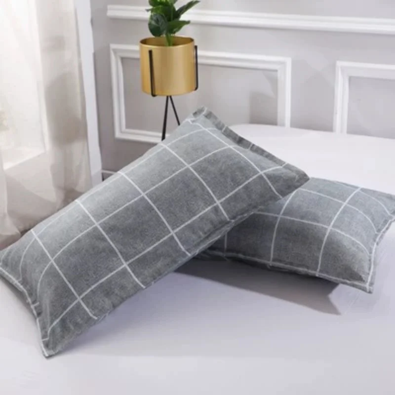 1pc Polyester Random Pattern Pillowcase Solid or Printing Pillow Case Single Adult Home Pillowcase No pillow Standard 48*74cm