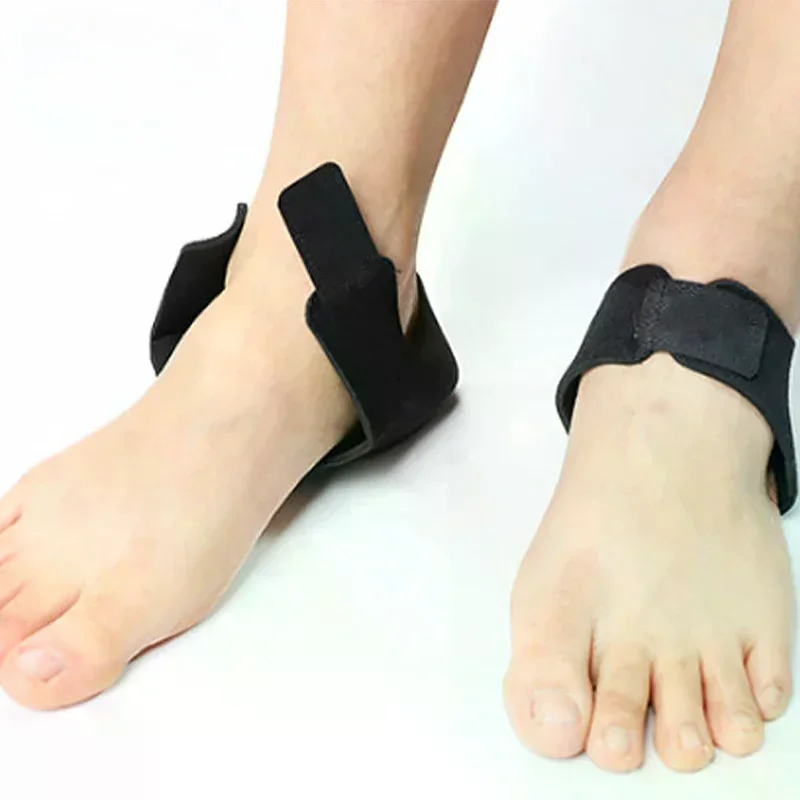 1 Pair Silicone Heel Pads Shock Absorption Relieving Leg Pressure Adjustable Straps To Prevent Slipping Insoles