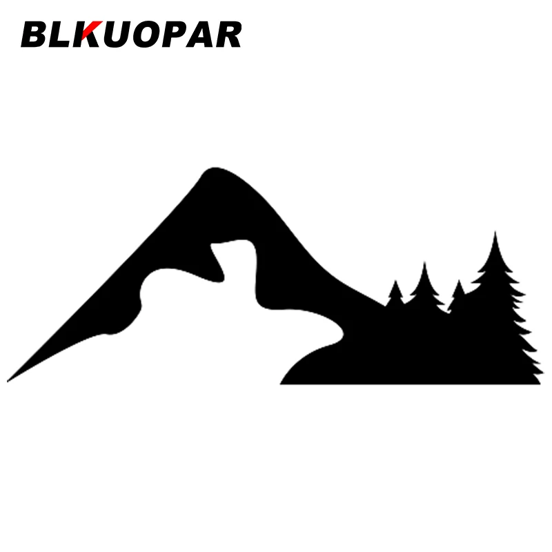 

BLKUOPAR for Mountain Forest Silhouette Car Stickers Creative Graffiti Decals Die Cut Scratch-Proof Laptop Trunk Decor Car Label