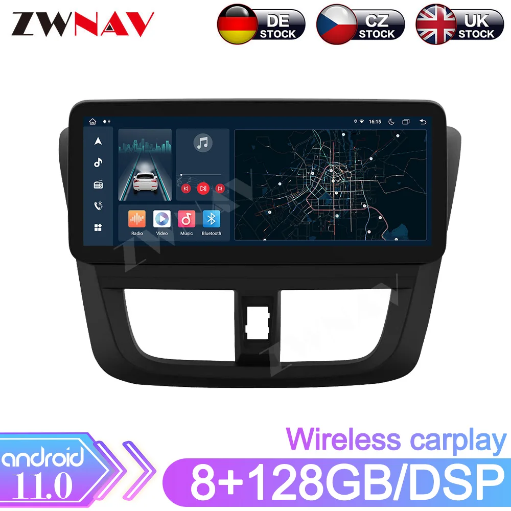 

12.3" Car Radio Android 11 For Toyota Vios/Yaris 2017 2018 2019 2020 2021 Multimedia Player Auto Stereo 8Core GPS Navi Head Unit