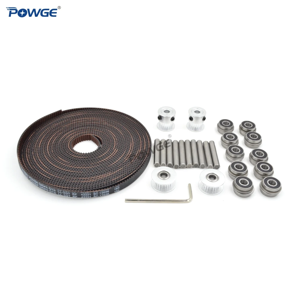 POWGE ZeroG Mercury one Ender 5 (Pro) of GT2 LL-2GT RF Open Belt 2GT 20T Teeth Pulley Bearing F695 Linear rail MGN12H Motion set