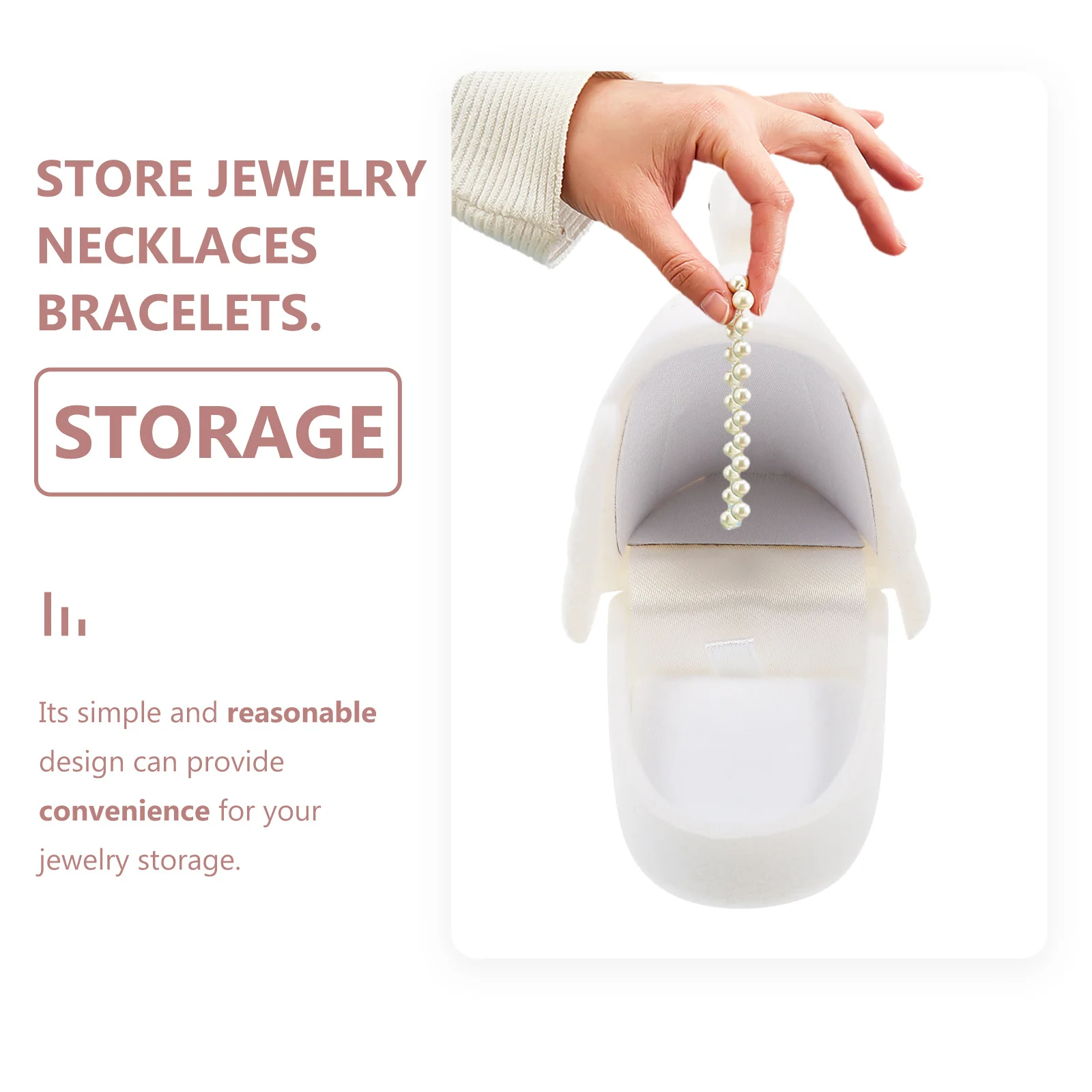 

Swan-Shaped Jewelry Gift Box Flocking Material Soft Inner Earring Necklace Ring Storage Wedding Anniversary Valentine
