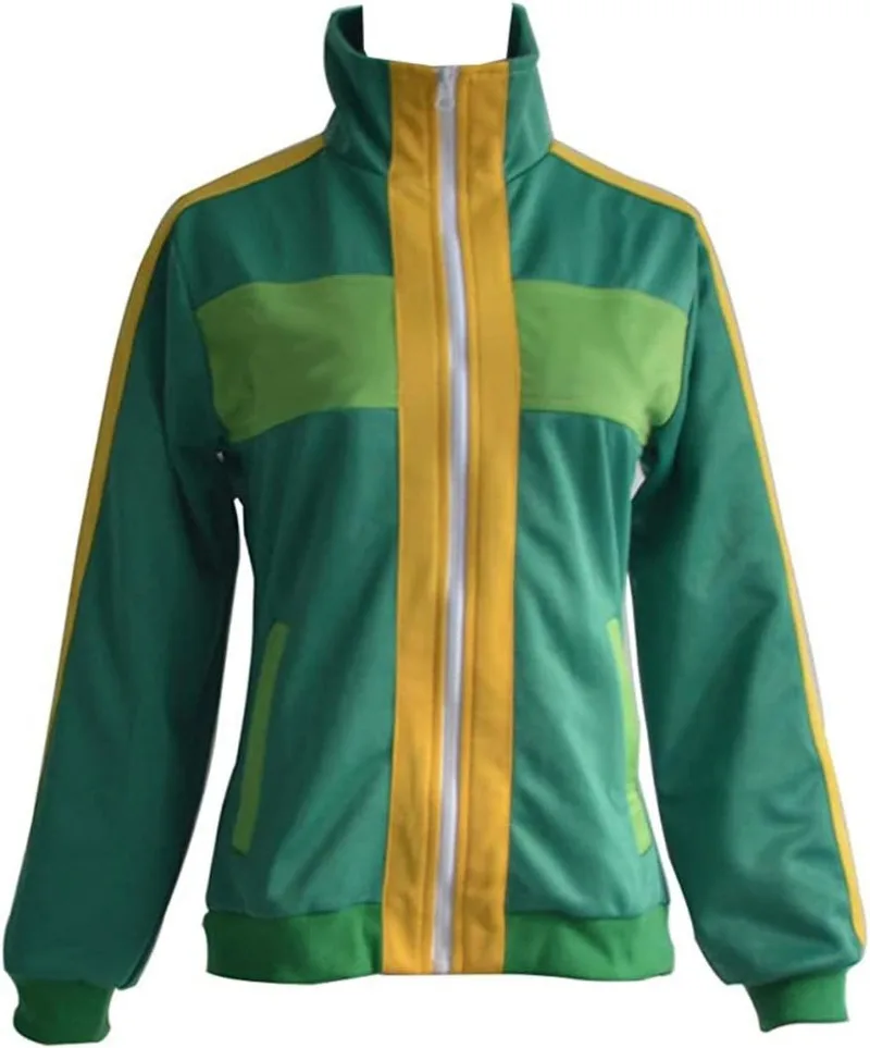 

Fulujiacos Chie Satonaka Cosplay Costume Zipper Unisex Green Coat