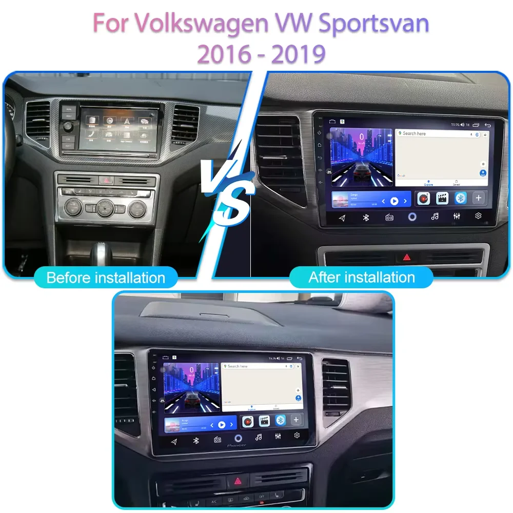Carplay Android For VOLKSWAGEN VW SPORTSVAN 2016-2019 Multimedia Video Player GPS Navigation Wifi+4G 8 Core 7862CPU No 2din DVD