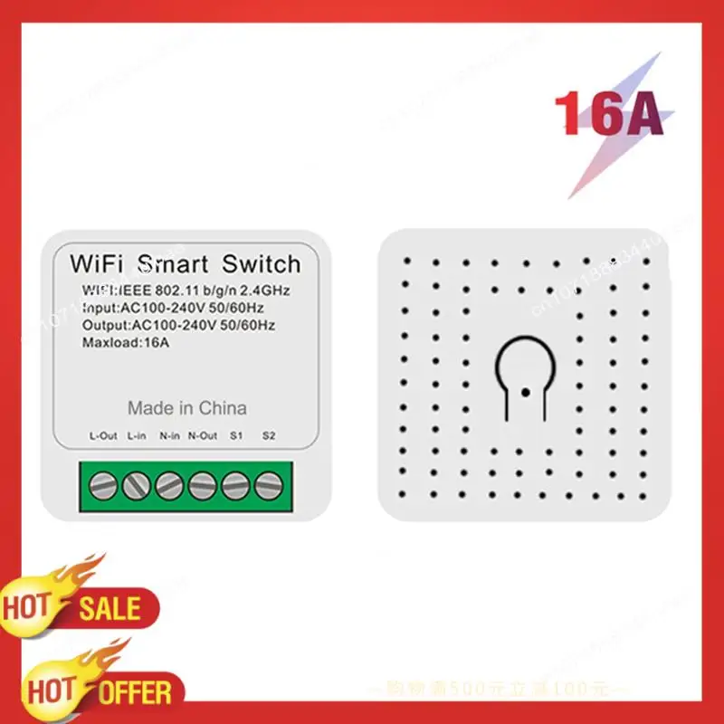 B47C Per Matter 16A Smart Wifi Switch One Open Dual Control Interruttori di controllo Mini Smart Breaker Controllo vocale Funziona con il durevole