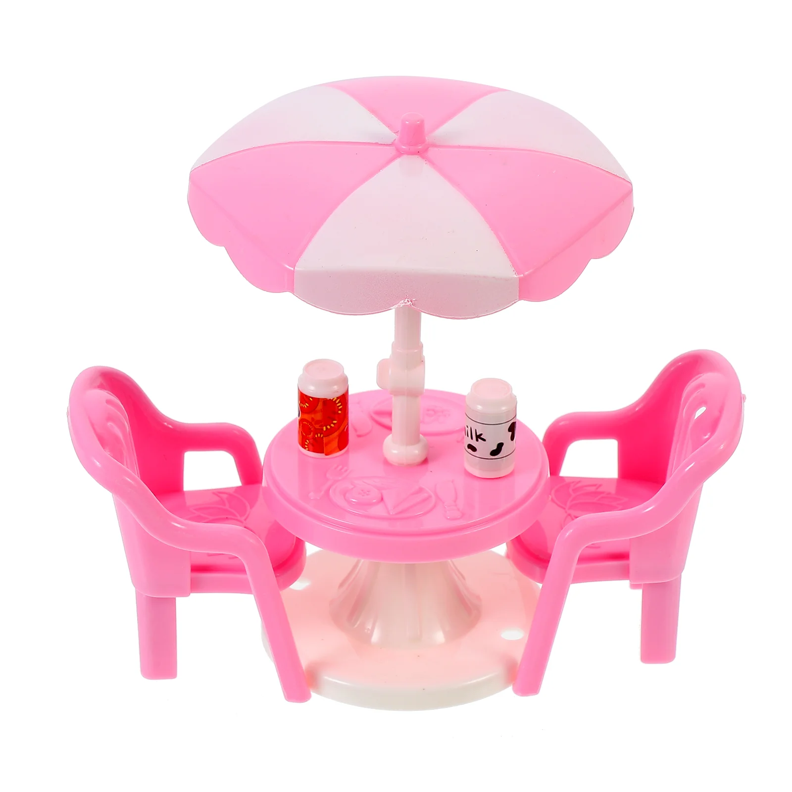 2 Sets Umbrella Mini Toy Beach Umbrellas for Sand Dollhouse Furniture Toys Chair Sunshade Miniature Model