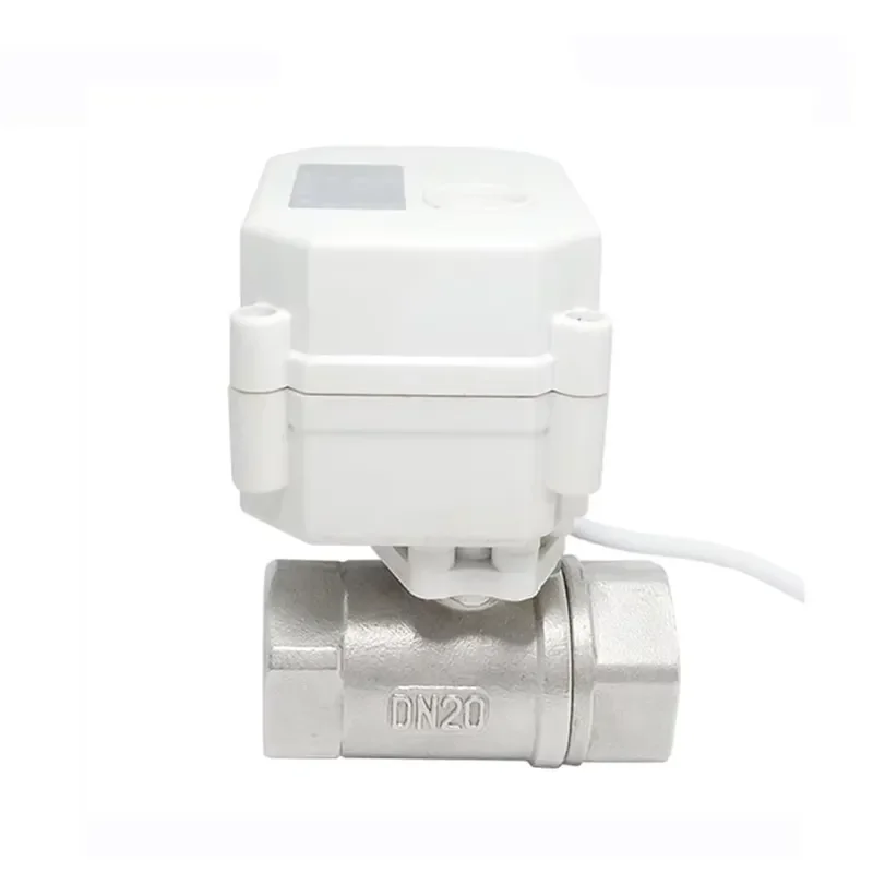 24VDC Electric Ball Valve DN15 1/2 Inch NPT Thread 304 Stainless Steel 2 Way Full Port Automatic Spring Return Water Control