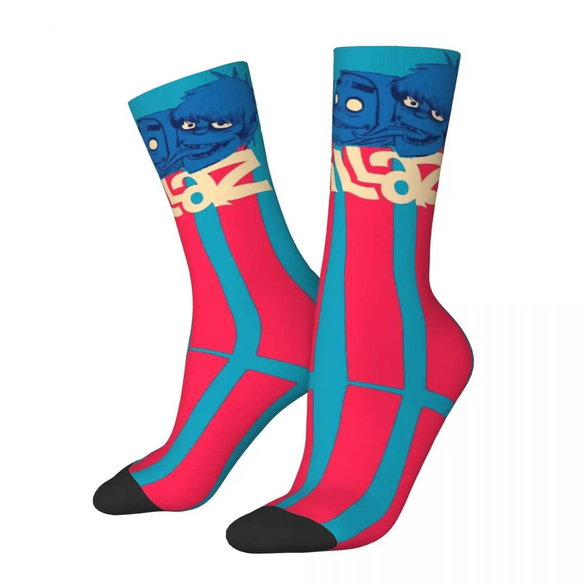 Cool Music Band Gorillaz Skateboard cosy Unisex Socks,Cycling Happy 3D printing Socks,Street Style Crazy Sock