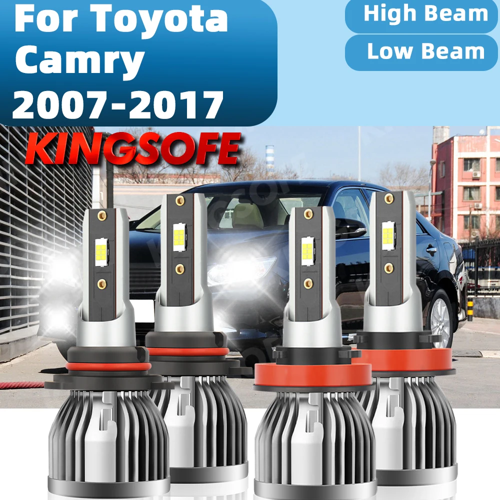 

KINGSOFE 4X LED Headlight 9005 HB3 H11 Car Light 26000Lm 110W 6000K CSP Chip Headlamp Kit For Camry Toyota 2007-2017