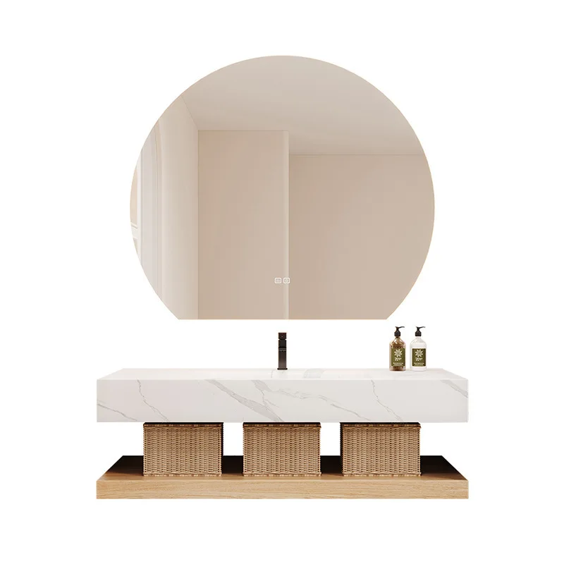 

Rock slab hot bending integrated basin, bathroom cabinet combination, toilet toilet sink