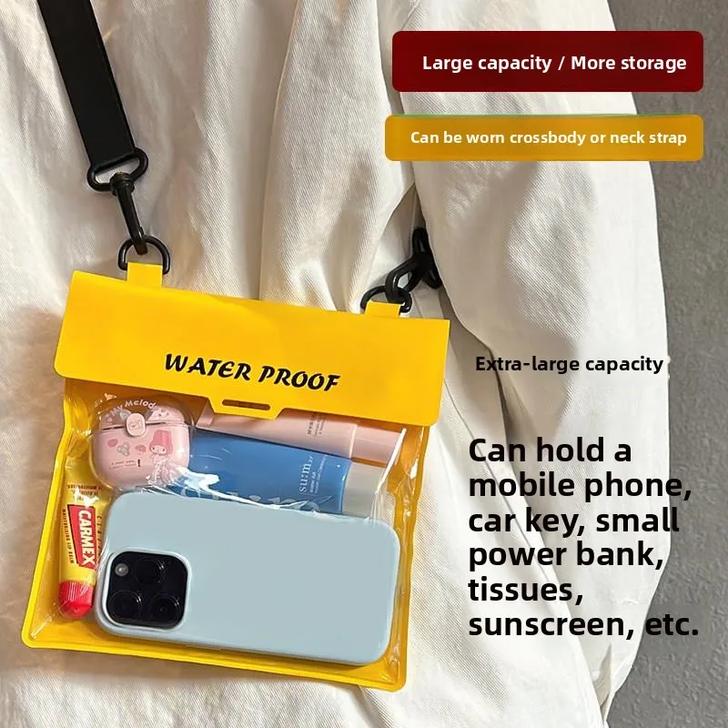 

Водонепроницаемый чехол для телефона большой вместимости для плавания и активного отдыха на природе, совместимый с сенсорным экраном, герметичная защита для мобильных устройств