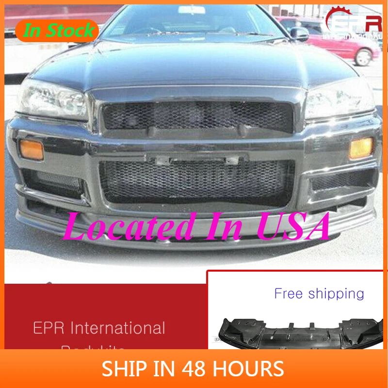 

OE-style Standard FRP Fiber Glass For Skyline R34 GTR OEM Front Bumper Bottom Lip with undertray unpainted Bodykits