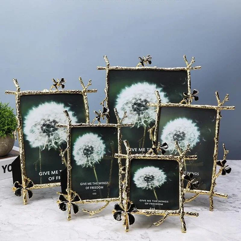 Nordic Style 6/7/10Inches Gold black Metal Picture Frames Frame For Picture Photocard Holder Photo Frame XY0016