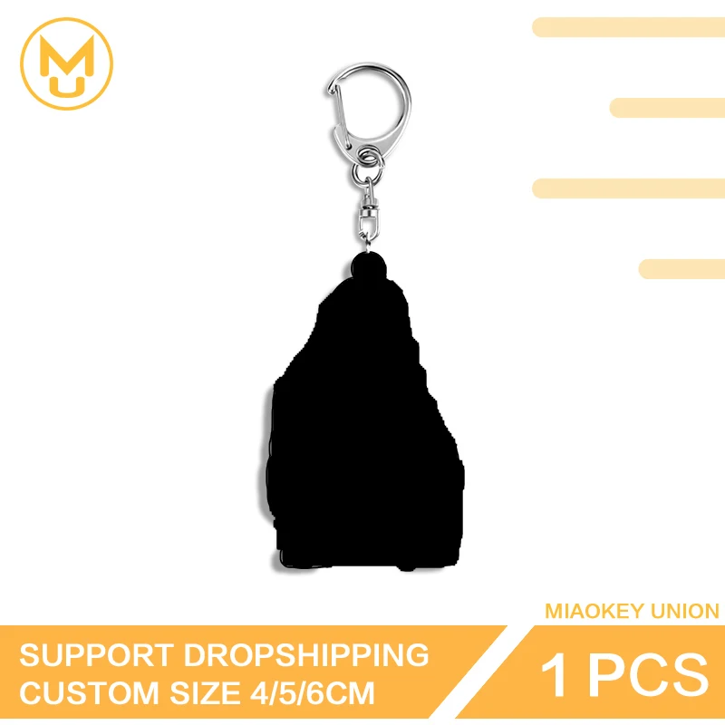 Kitagawa Marin Pretty Waifu Treasure Keychain Squatting Double Sided Key Holder Stainless Steel Chain Popular Pendant Props