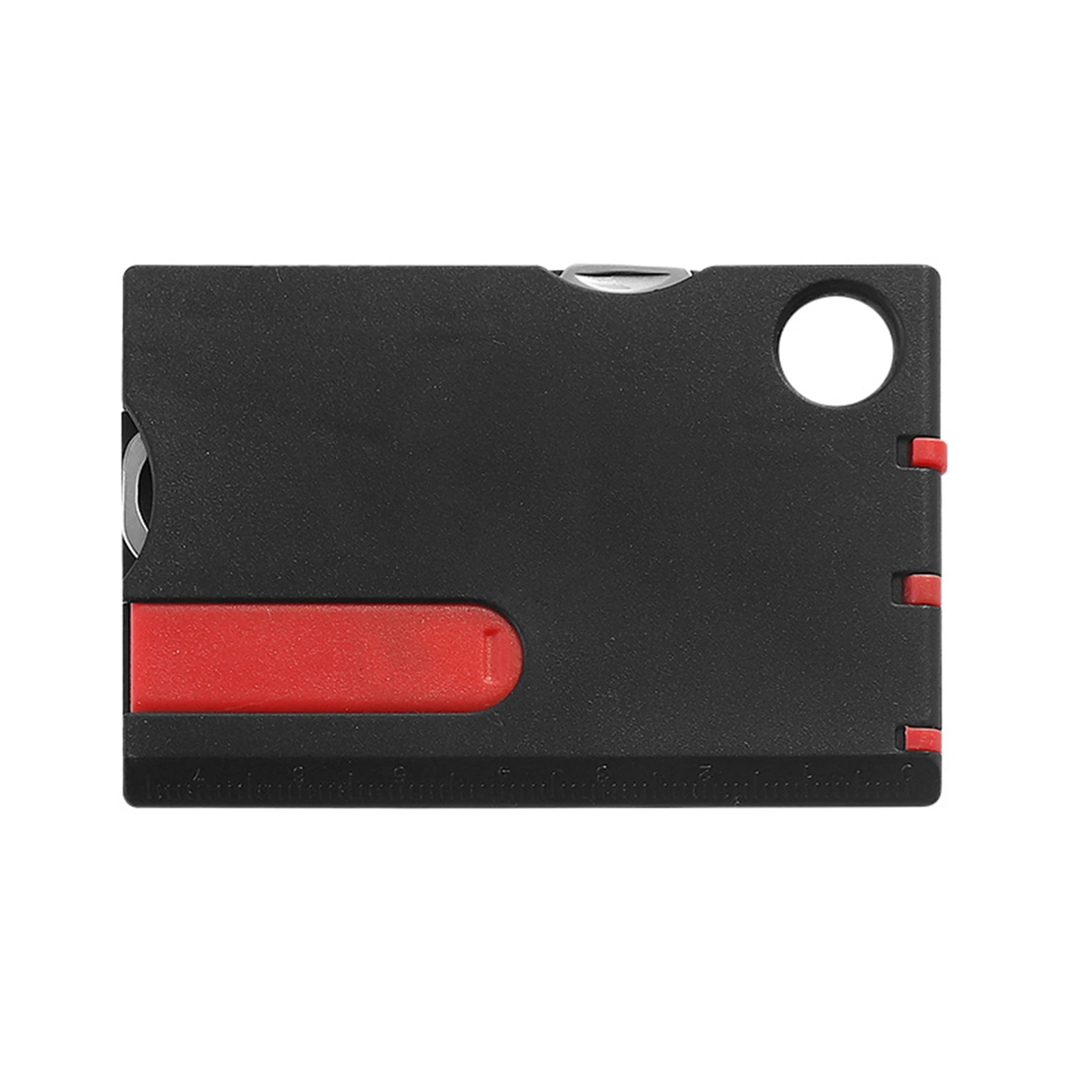Survival Card 14-In-1 3.2 * 2.2 * 0.2in 8.2 * 5.6 * 0.5cm Black Black Red Button Battery Pocket Tool Kit  Survival