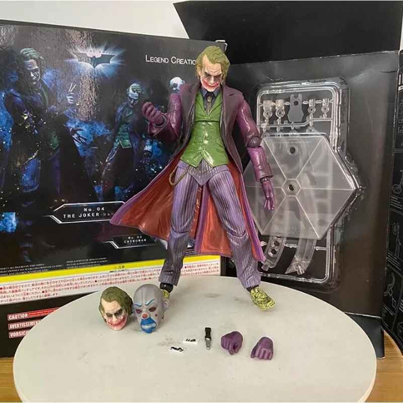 

Play Art Kai The Dark Knight Joker Action Figure Batman VS Joker Figurine Character in the Movie Collectible Model Toy Gift 27CM