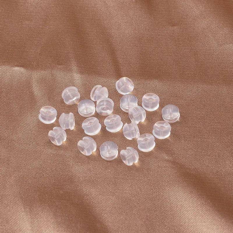 100 PCS Soft Silicone Earring Backs, Suitable for Stud Earrings, for DIY Jewelry Making and as Earring Accessories