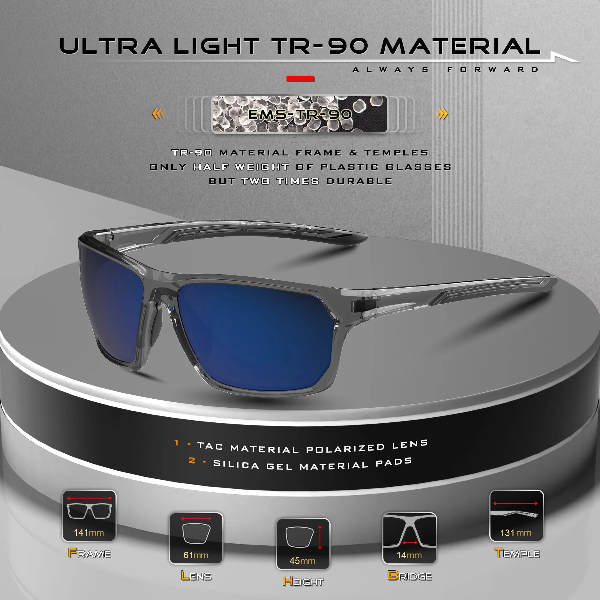 VEITHDIA Neue Stil Sonnenbrille Outdoor Polarisierte Sport TR90 Gläser Für Männer Frauen Laufen Radfahren Golf Fahren Gläser VX0510 – Detail 3