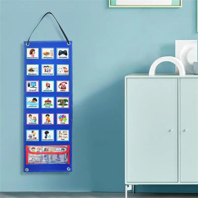 Visual Schedule For Kids Waterproof German Preschool Calendar For Classroom 70 Cards Visual Classroom Learning Calendar