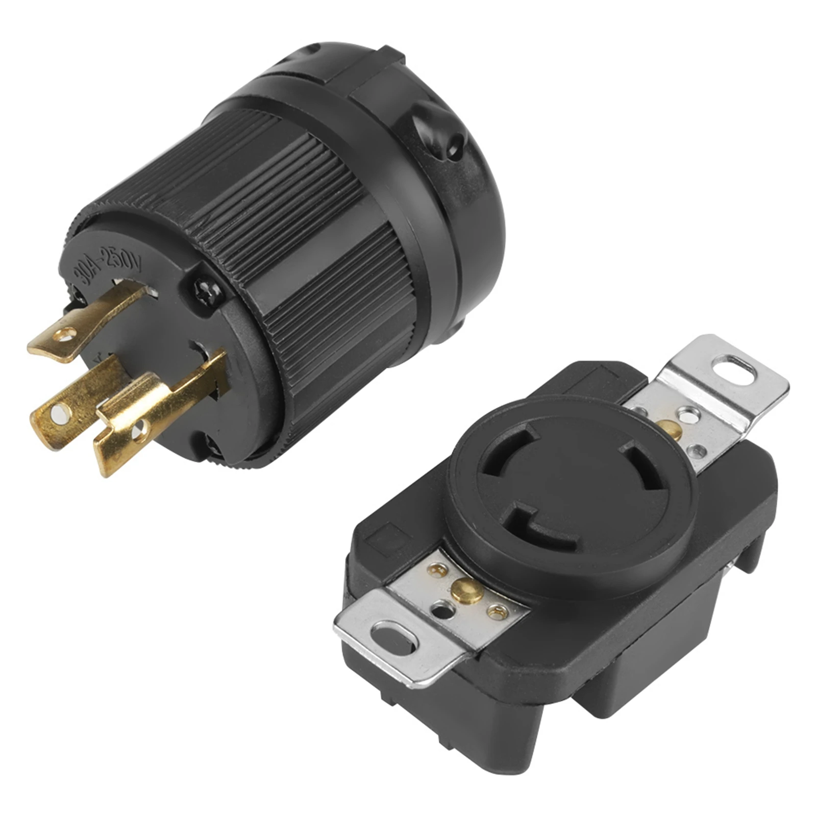 

L6-30P Вилка с поворотным замком NEMA L6-30P L6-30R 30A 250V Поворотный замок Электрический 3-контактный разъем Разъем «папа» и «мама»