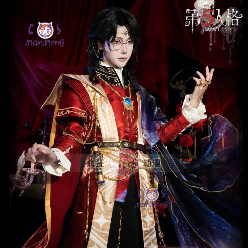 

Game Identity Ⅴ The Wax Artist Phillip Cosplay Costume Adult New Halloween Party Fashion Men Women Uniform Accessories Props Set