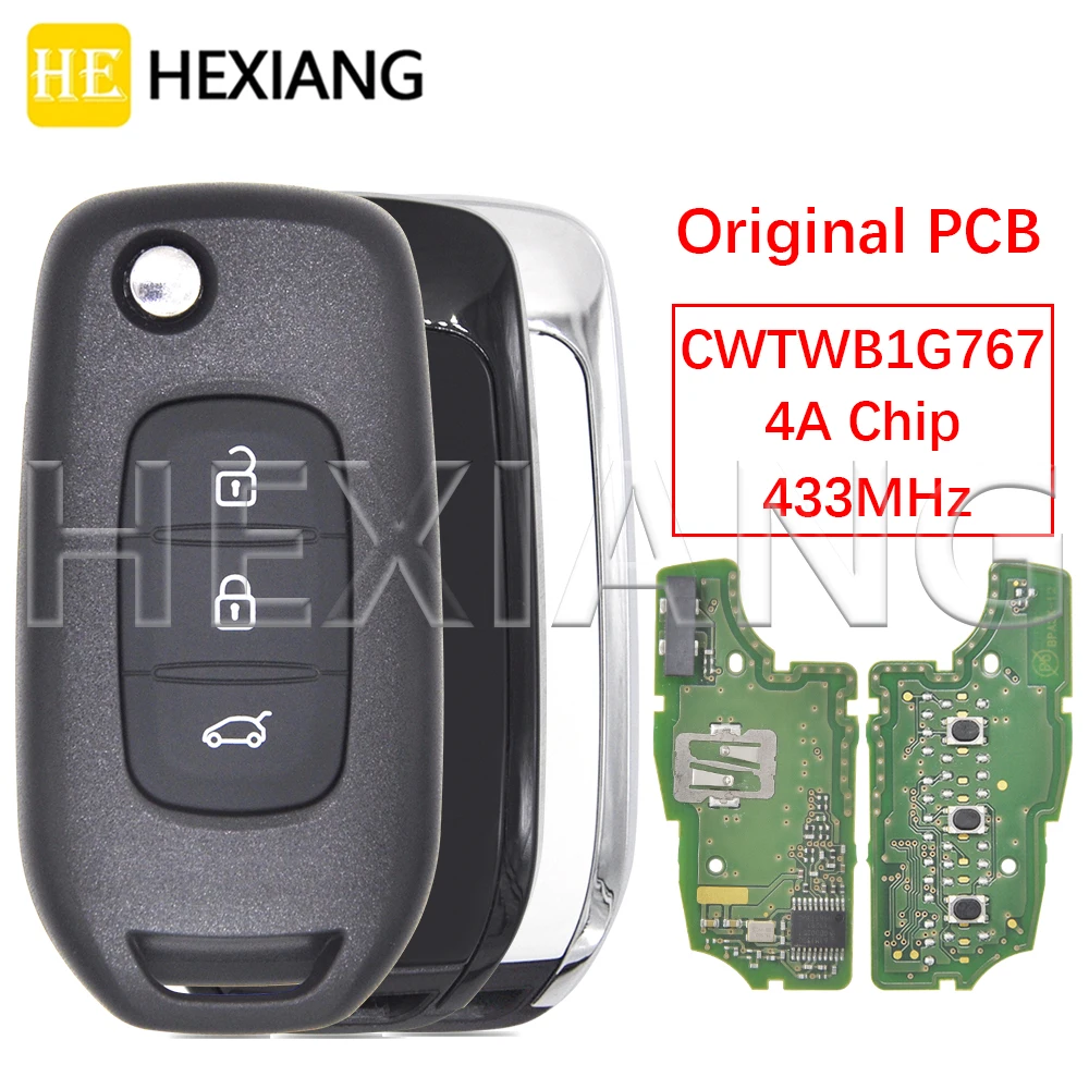 HE Original PCB Board 4A 433MHz Car Remote Key CWTWB1G767 For Renault Kadjar Captur Duster Megane3 Dacia Symbol Logan2 Sandero2