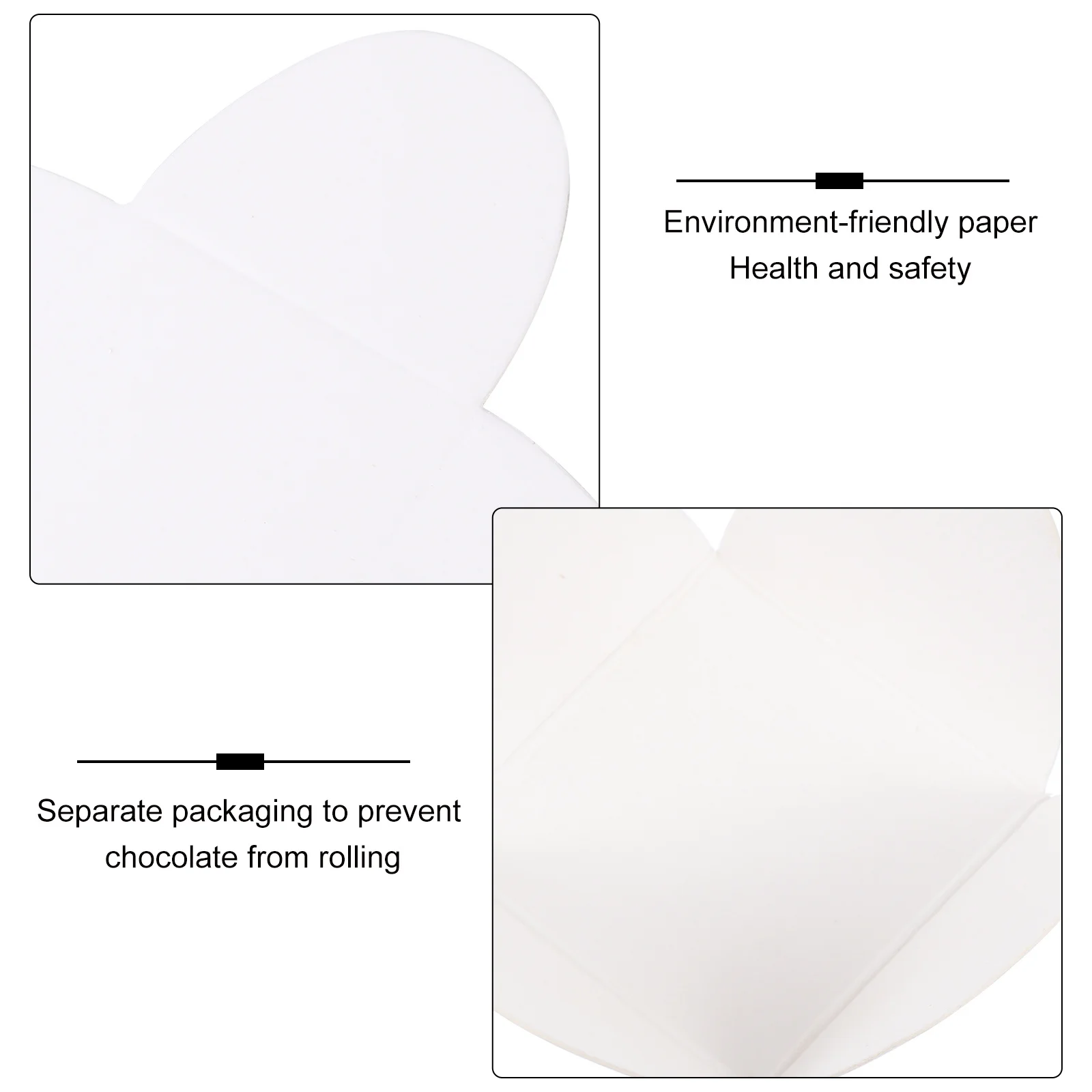 

100Pcs Chocolate Tray Holder Compartment Kraft Paper Candy Wrapper for Truffle Decor Portable Lightweight Storage