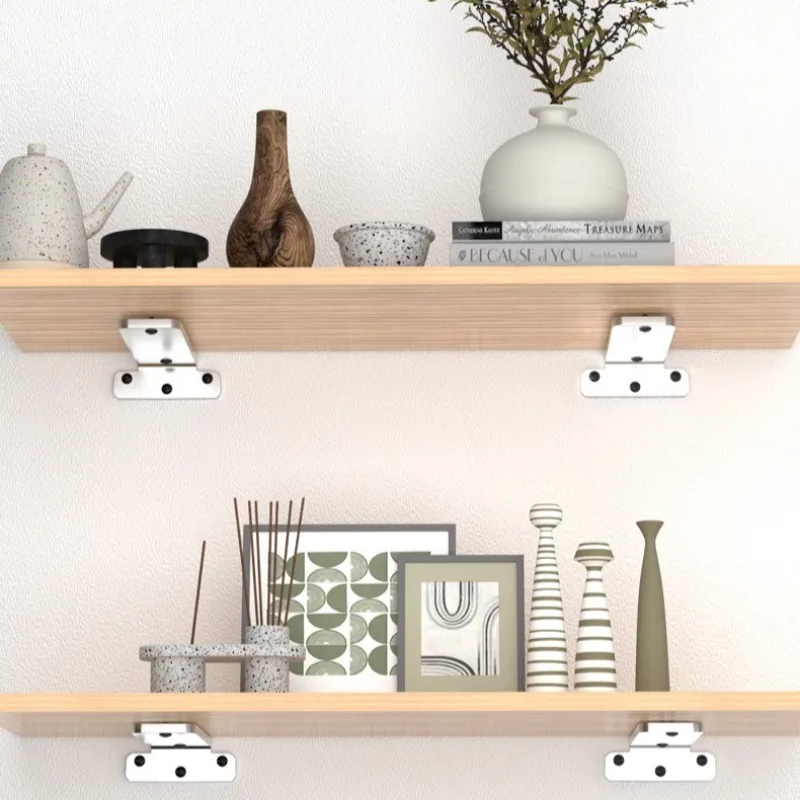 Stainless Steel Triangle Wall Bracket Floating Shelf Hardware Hidden Shelf Support for Bookshelf Shelving Board Home Storage