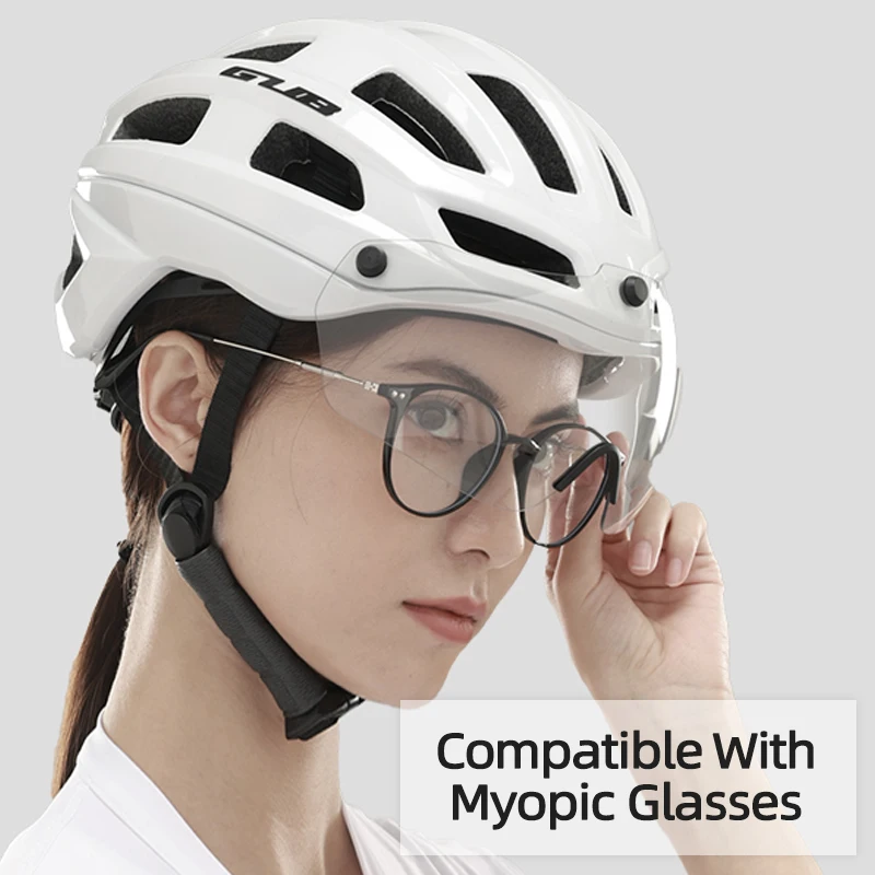 GUB Goggles Helmet Ultralight Road Cycling Helmets for Man Women's Bicycle Helmet Adapted Myopia Glasses Bike Accessories