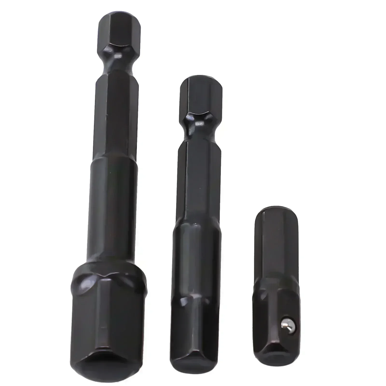 3 pezzi adattatore presa da 1/4 pollici codolo esagonale a presa quadrata asta di prolunga per avvitatore a percussione chiave elettrica accessori per utensili elettrici
